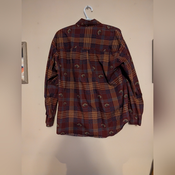 Salty Dog Plaid Flannel Shirt | All-Over Horse Print - Picture 4 of 7